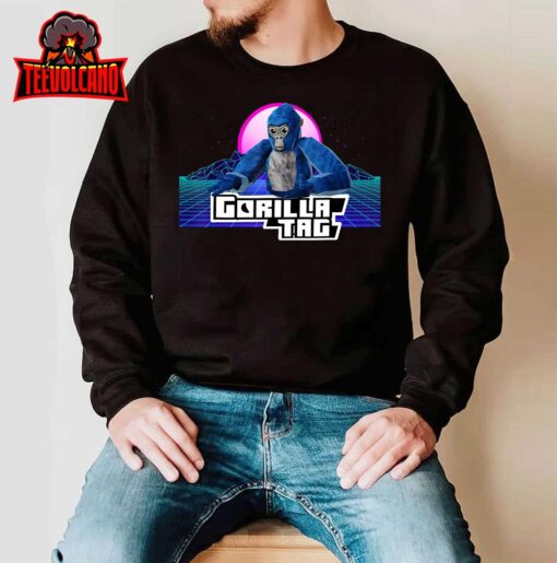 Retro Gorilla Shirt Monkey Tag Gorilla VR Gamer Gifts T-Shirt