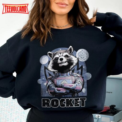 Retro Rocket Raccoon Shirt, Marvel Guardians Of The Galaxy 3 Shirt