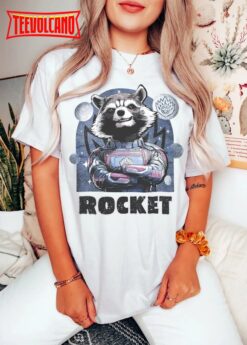 Retro Rocket Raccoon Shirt, Marvel Guardians Of The Galaxy 3 Shirt