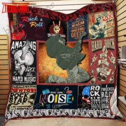 Rock And Roll 3D Quilt Blanket