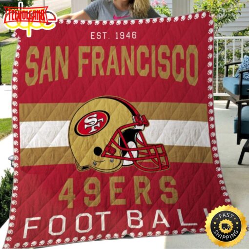 San Francisco 49ers EST 1946 Football Christmas Blanket