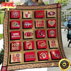 San Francisco 49ers Forever Football Christmas Blanket