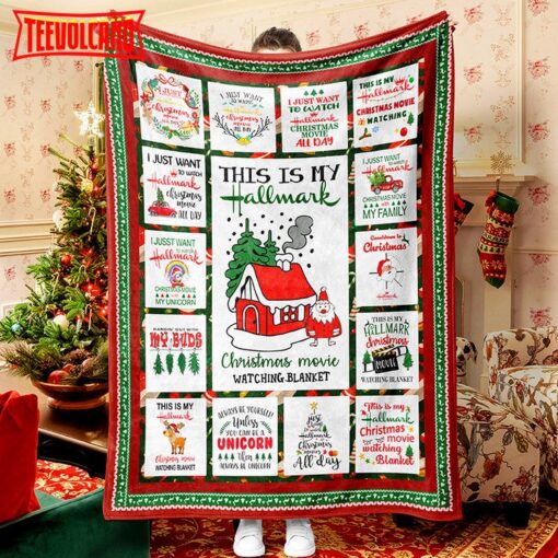 Santa Claus And His Home Christmas Blanket  Hallmark Blanket