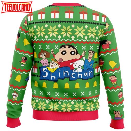 Santa Shinnosuke Crayon Shin-chan Ugly Christmas Sweater