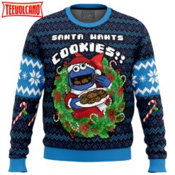 Santa’s Cookies Cookie Monster Ugly Christmas Sweater