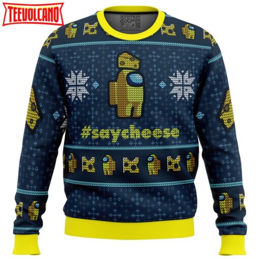 Say Cheese Among Us Ugly Christmas Sweater