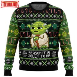 Season It Is Jolly To Be Yoda Ugly Christmas Sweater