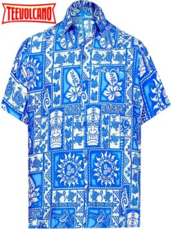 Shirt Casual Button Down Short Sleeve Beach Shirt Aloha Pocket Summer Shirt