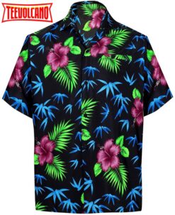 Shirt Casual Button Down Short Sleeve Beach Shirt Men Aloha Pocket Hawaiian Shirt