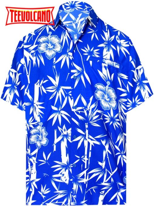 Shirt Casual Button Down Short Sleeve Beach Shirt Men Aloha Pocket