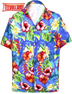 Shirt Casual Button Down Short Sleeve Beach Shirt Men Aloha Pocket Summer Trending Shirt