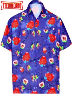 Shirt Casual Button Down Short Sleeve Beach Shirt Men Aloha Pocket Vintage Summer Shirt