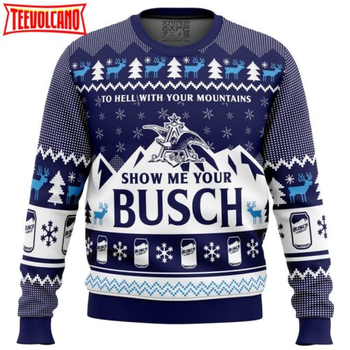 Show Me Your Busch Ugly Christmas Sweater