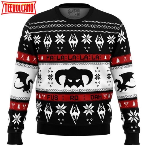 Skyrim Fusrodah Ugly Christmas Sweater