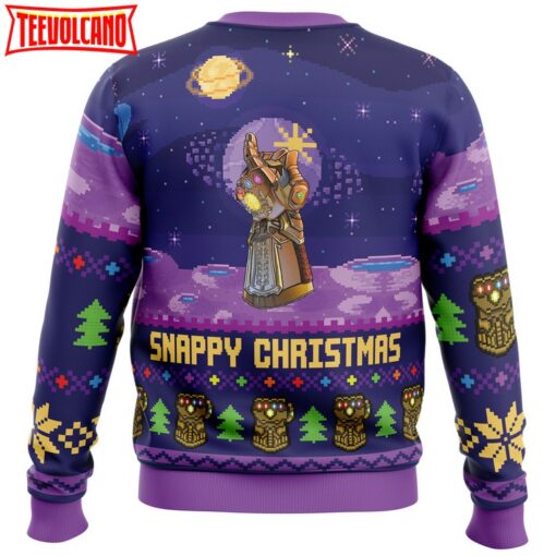 Snappy Christmas Infinity Gauntlet Marvel Ugly Christmas Sweater