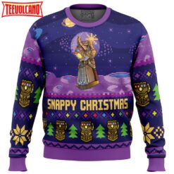 Snappy Christmas Infinity Gauntlet Marvel Ugly Christmas Sweater