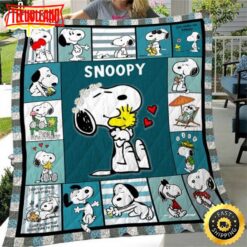 Snoopy Love Snoopy Hug Woodstock Teal Sherpa Or Quilt The Peanuts Movie Blanket