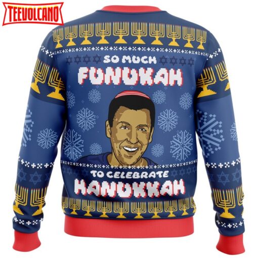 So Much Funukah Adam Sandler Ugly Christmas Sweater