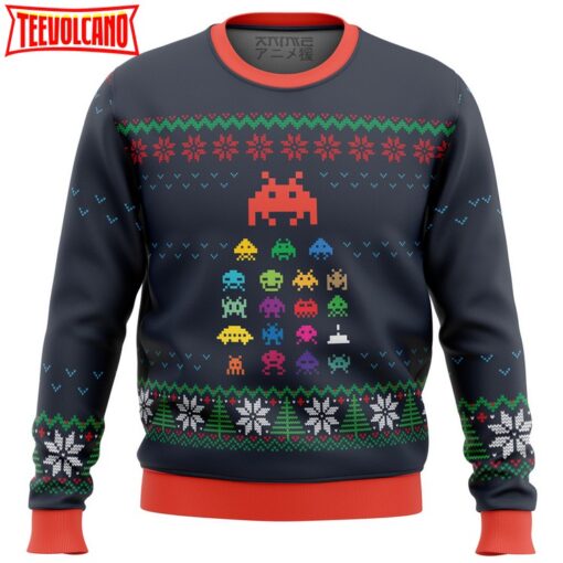 Space Invaders Ugly Christmas Sweater