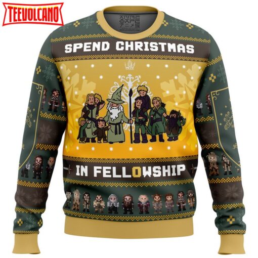 Spend Christmas in Fellowship The Lord of the Rings Ugly Christmas Sweater