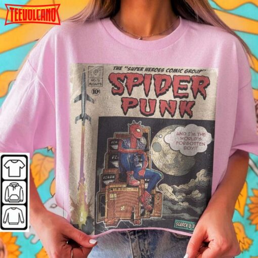 Spider-Punk Art Search Destroy Super Heroes Spider-Man T Shirt