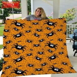 Spiderweb Halloween Gift Sherpa Blanket – Sherpa Blanket – Spooky Halloween Throw