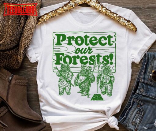 Star Wars Ewoks Protect Our Forests Camp Graphic T-Shirt