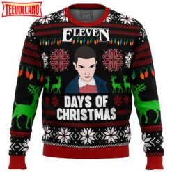 Stranger Things Eleven Days of Xmas Ugly Christmas Sweater