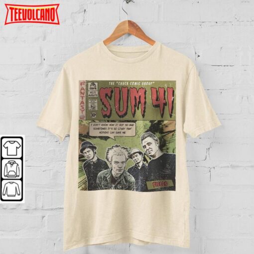 Sum 41 Comic Shirt, Book Art Pieces Chuck Album Tour 2023 T Shirt