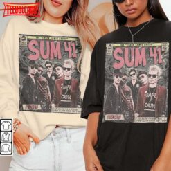 Sum 41 Vintage Book Art Pieces Chuck Album Tour 2023 Graphic T Shirt