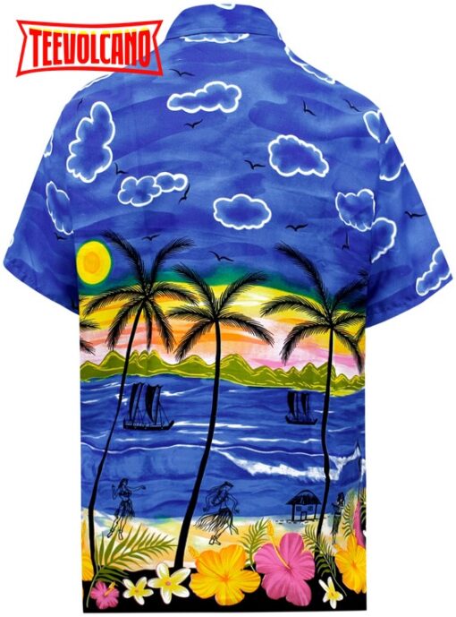 Summer Shirt Button Down Short Sleeve Beach Shirt Men Aloha Pocket Shirt