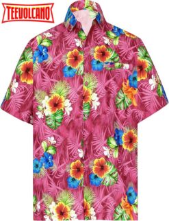 Summer Shirt Casual Button Down Short Sleeve Beach Shirt Vintage Aloha