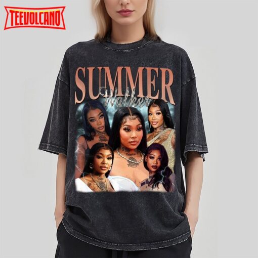 Summer Walker Vintage Washed T-Shirt, Hiphop RnB Rapper Homage T Shirt