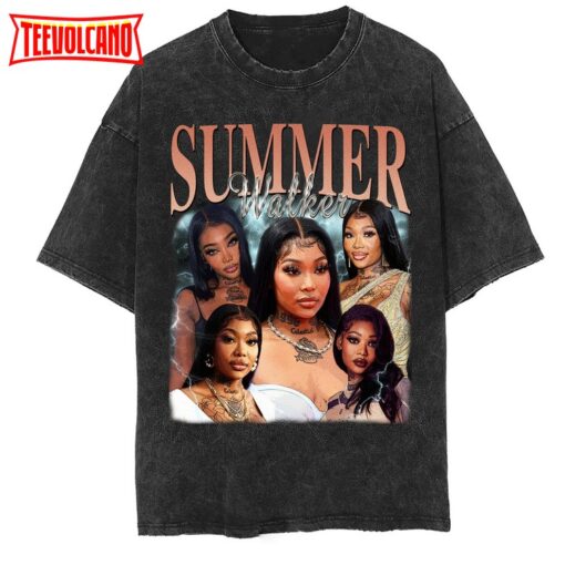 Summer Walker Vintage Washed T-Shirt, Hiphop RnB Rapper Homage T Shirt