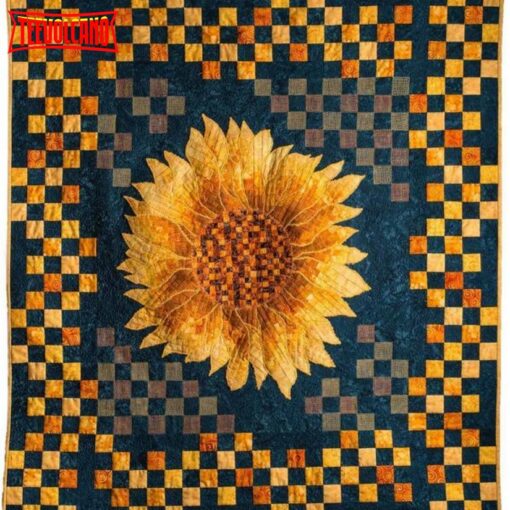 Sunflowers 3D Customized Quilt Blanket