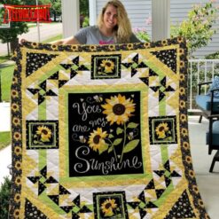 Sunflowers You Are My Sunshine 3D Customized Quilt Blanket