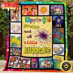 Sunshine Hippie Girl Hippie Blanket