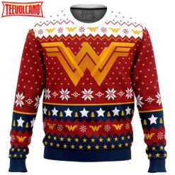 Super Heroes Wonder Woman Christmas Ugly Christmas Sweater