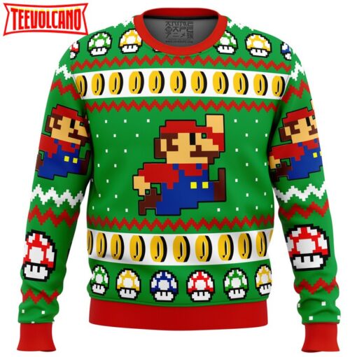 Super Mario Jump Ugly Christmas Sweater