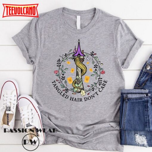 Tangled Hair Don’t Care Shirt, Disney Tangled Princess Floral Shirt