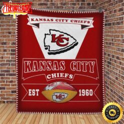 Team Kansas City Chiefs NFL Football Collection Quilt Blanket