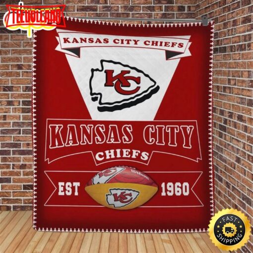 Team Kansas City Chiefs NFL Football Collection Quilt Blanket