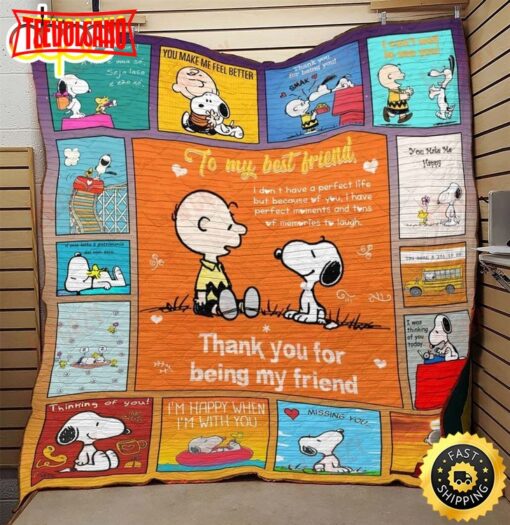 Thank You My Friend Snoopy The Peanuts Movie Blanket