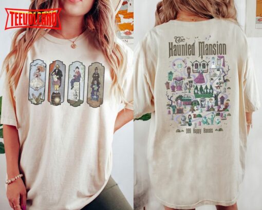 The Haunted Mansion Map Comfort Color Shirt, Retro Disney Halloween Shirt