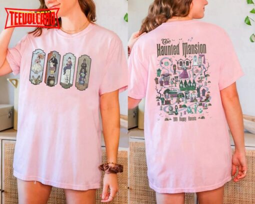 The Haunted Mansion Map Comfort Color Shirt, Retro Disney Halloween Shirt