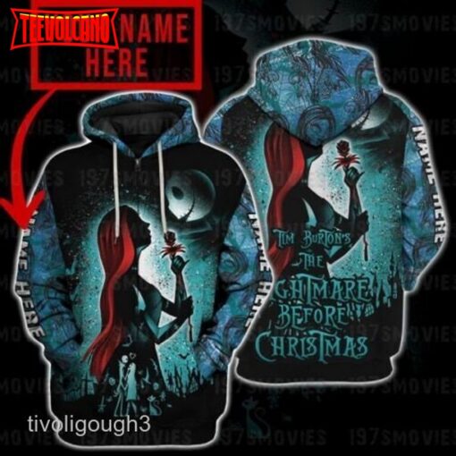 The Nightmare Before Christmas Friends 3D Hoodie, Jack Skellington 3D Hoodie