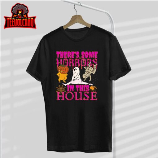 There’s Some Horrors In This House Ghost Pumpkin Halloween Pullover Hoodie