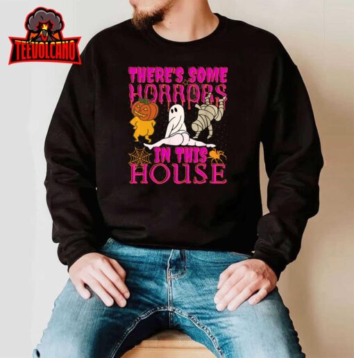 There’s Some Horrors In This House Ghost Pumpkin Halloween Pullover Hoodie