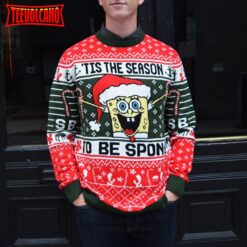 Tis The Season To Be Spongy Ugly Christmas Sweater