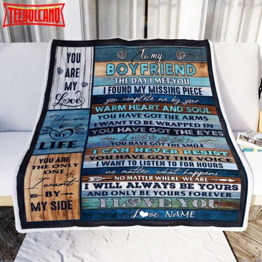 To My Boyfriend  From Girlfriend I Love You Blessing weet Birthday Anniversary Blanket